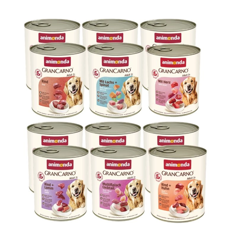 Animonda GranCarno jagnięcina, królik, wołowina, łosoś adult 800 g × 12