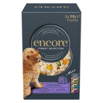 Encore Finest Selection kaczka, kurczak, szynka, tuńczyk, łosoś adult 100 g × 5