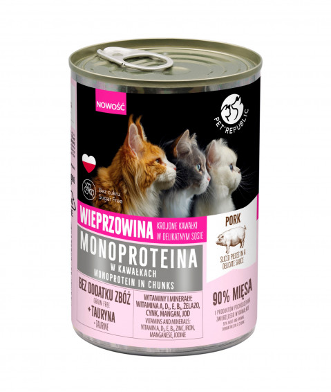 Pet Republic Monoproteina wieprzowina w sosie adult 400 g