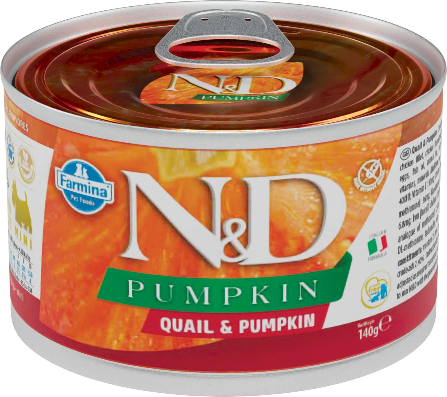 Farmina N&D Pumpkin przepiórka adult małe rasy 140 g