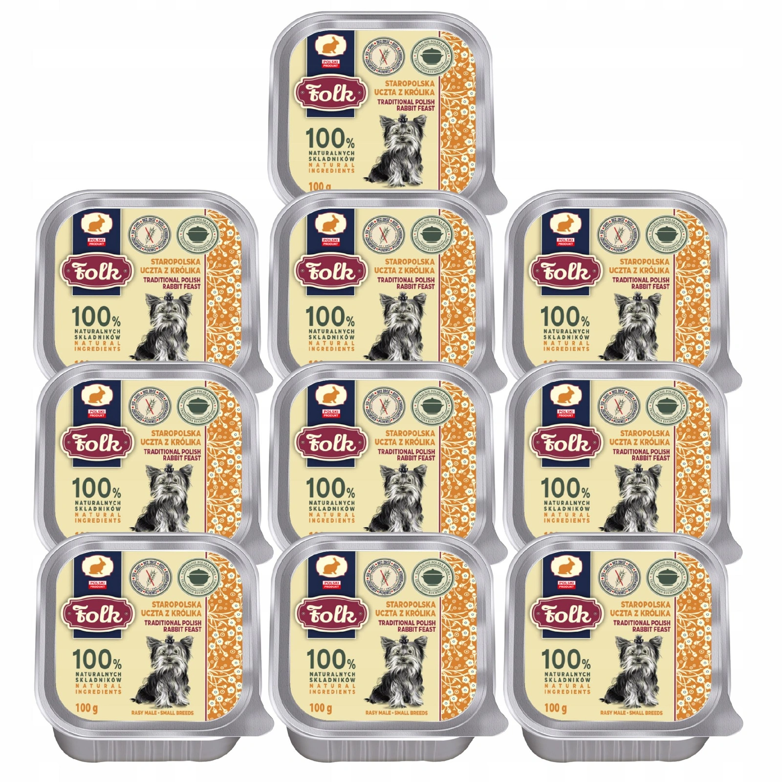 Folk królik adult małe rasy 100 g × 10