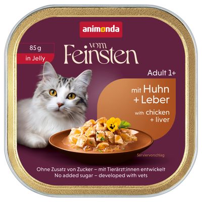 Animonda Vom Feinsten kurczak, wątróbka w sosie adult 85 g × 32