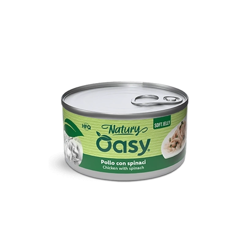 Oasy Natury Soft Jelly kurczak ze szpinakiem w galaretce adult 150 g