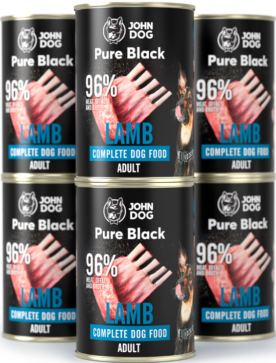John Dog Pure Black jagnięcina adult 400 g × 6