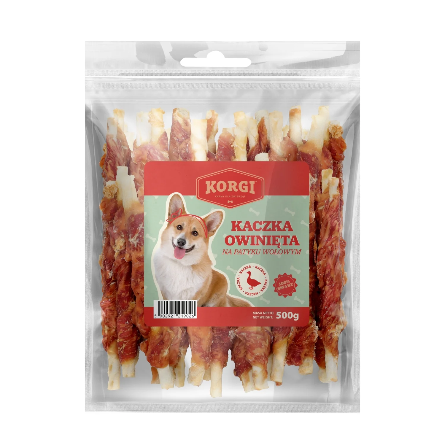 Korgi kaczka, wołowina 500 g