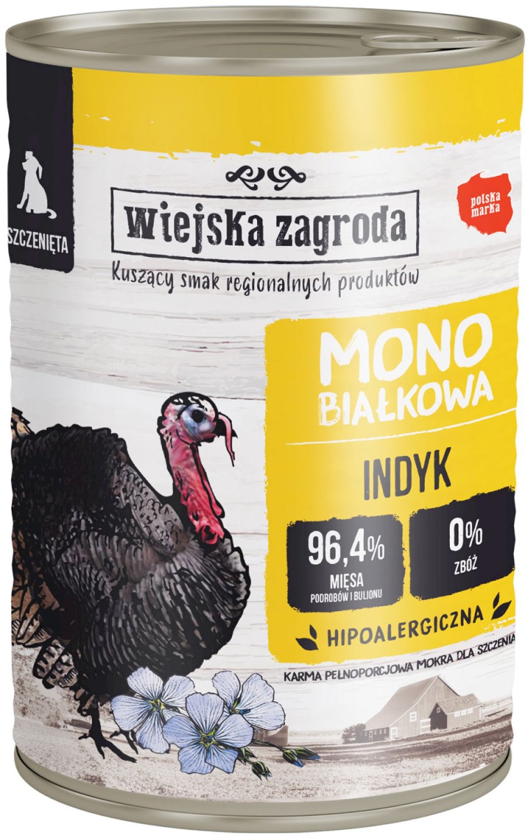 Wiejska Zagroda Mono Protein indyk junior 400 g
