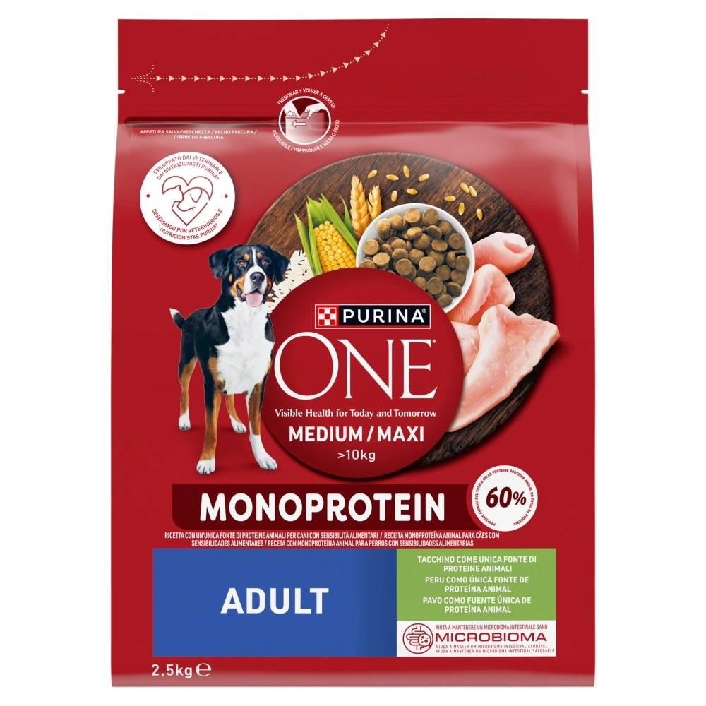 Purina ONE indyk adult średnie, duże rasy 2,5 kg