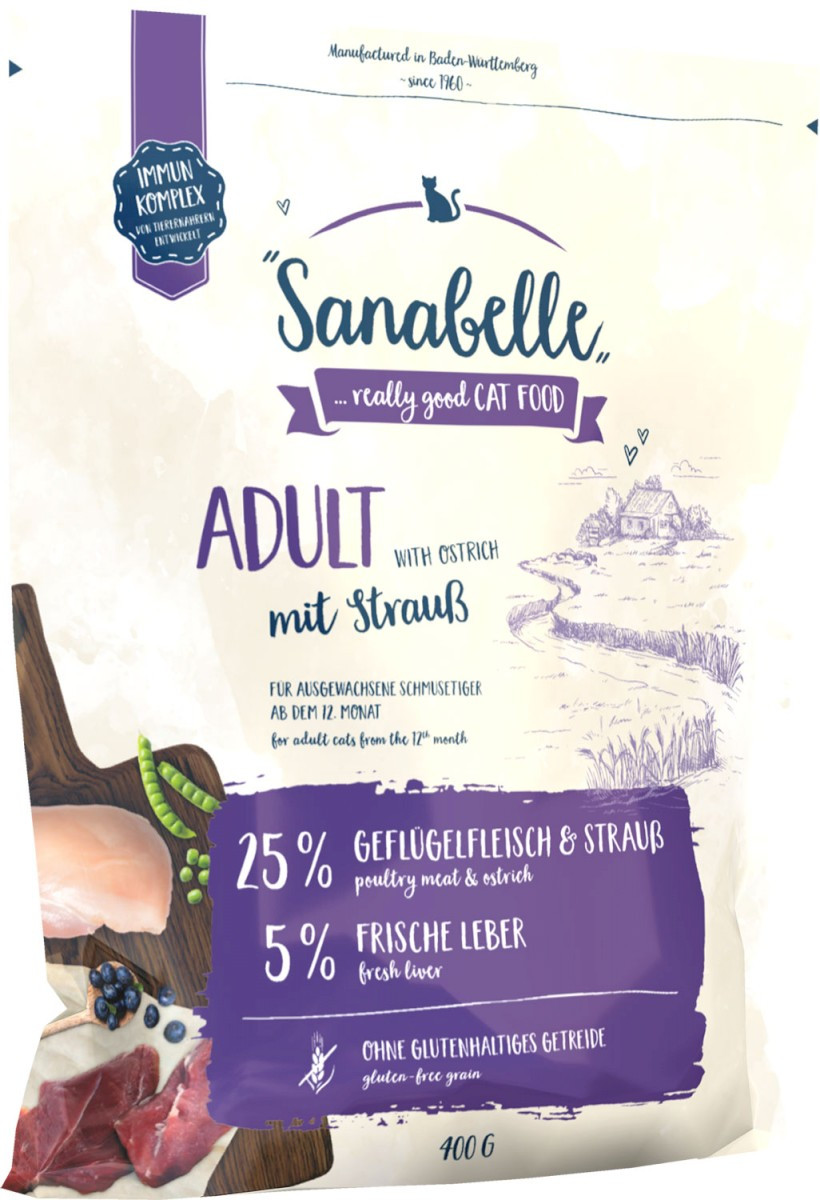 Bosch Sanabelle struś z borówką adult 400 g