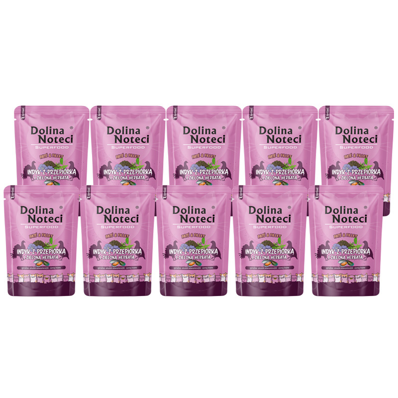 Dolina Noteci Superfood Sterilised indyk, przepiórka pasztet 85 g × 10