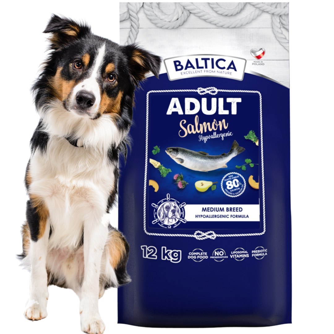 Baltica Excellent łosoś adult średnie rasy 12 kg