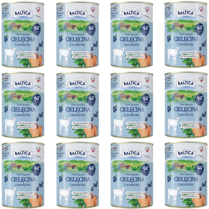 Baltica Smaki regionów cielęcina, jagnięcina adult 400 g × 12