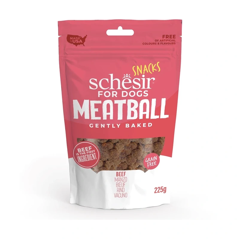Schesir Dog Snack Meatballs wołowina 225 g