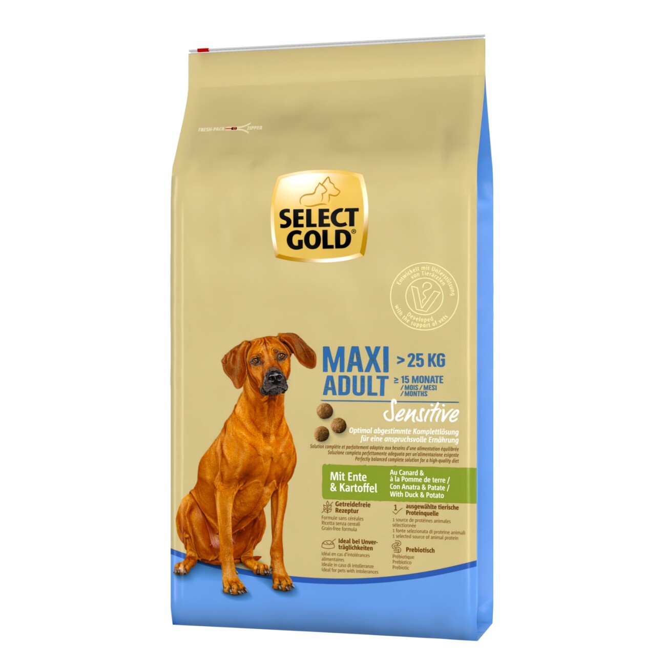 Select Gold Sensitive kaczka adult duże rasy 12 kg