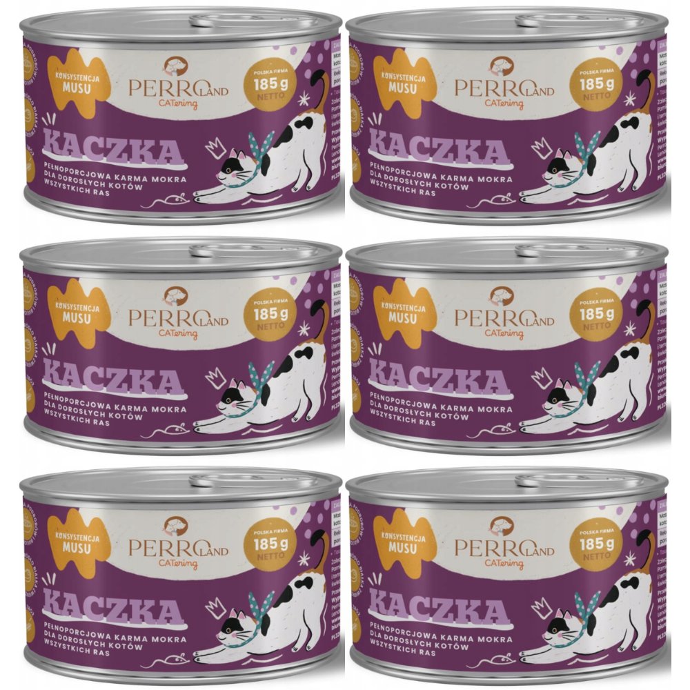 Perro CATering kaczka pasztet 185 g × 6