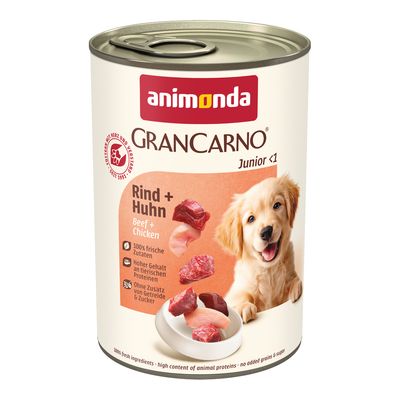 Animonda GranCarno kurczak, wołowina junior 400 g × 12