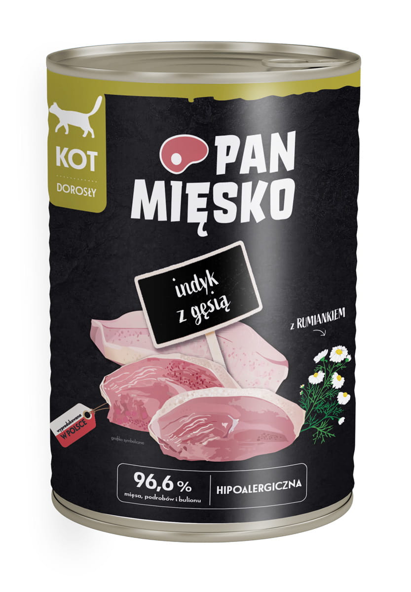 Pan Mięsko indyk z gęsią adult 400 g