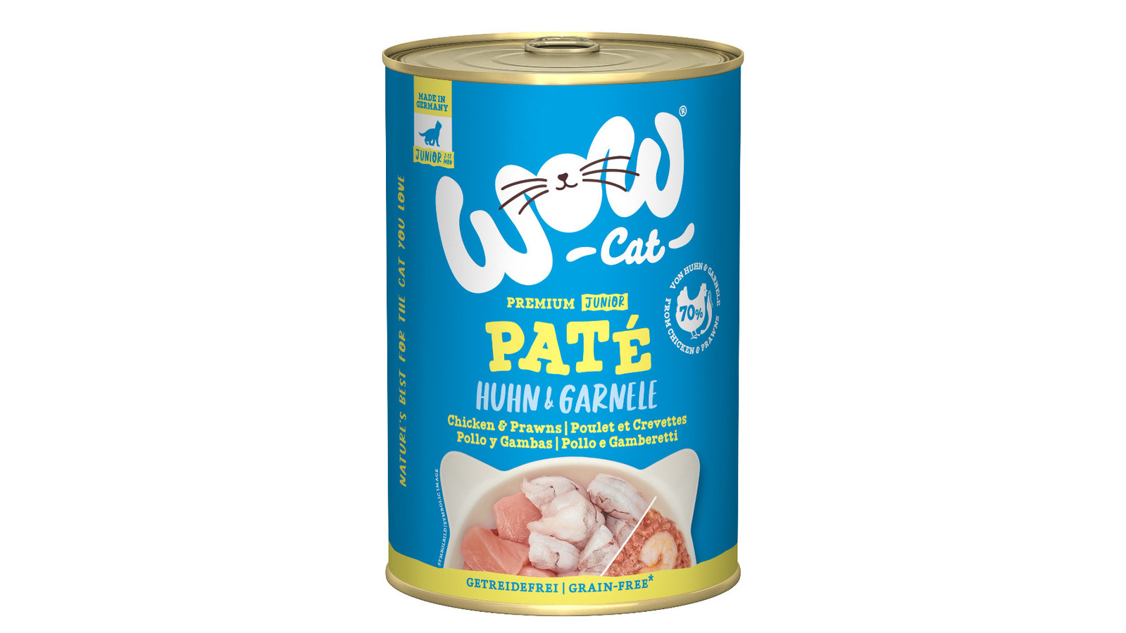 WOW krewetki, kurczak pasztet kitten 400 g
