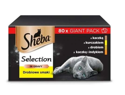 Sheba Selection mix smaków w sosie adult 85 g × 80