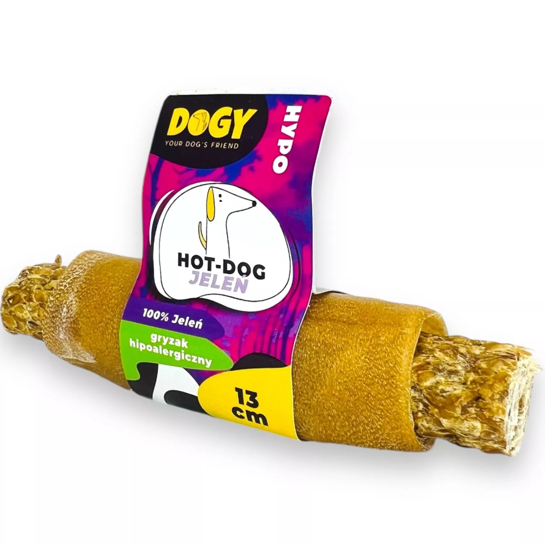 Dogy Hypo hot-dog z jelenia 13 cm