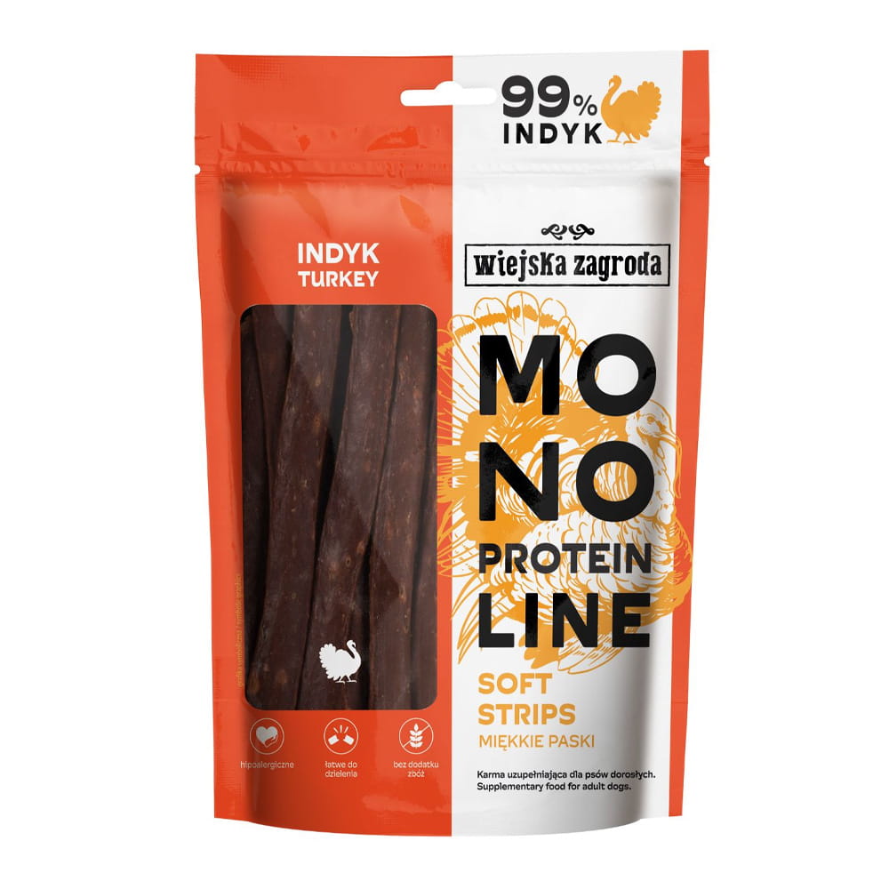 Wiejska Zagroda Monoprotein Soft Stripes indyk 100 g
