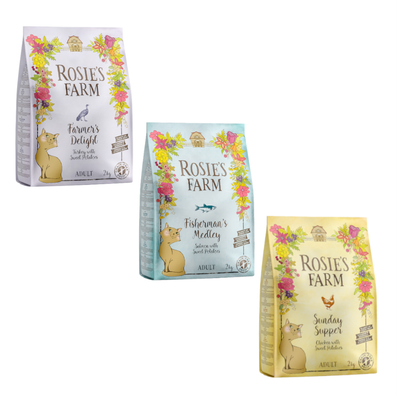 Rosie's Farm mix smaków z batatem adult 2 kg × 3