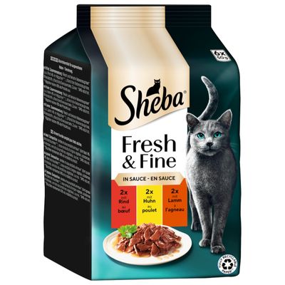 Sheba Fresh & Fine mix smaków w galaretce adult 50 g × 6