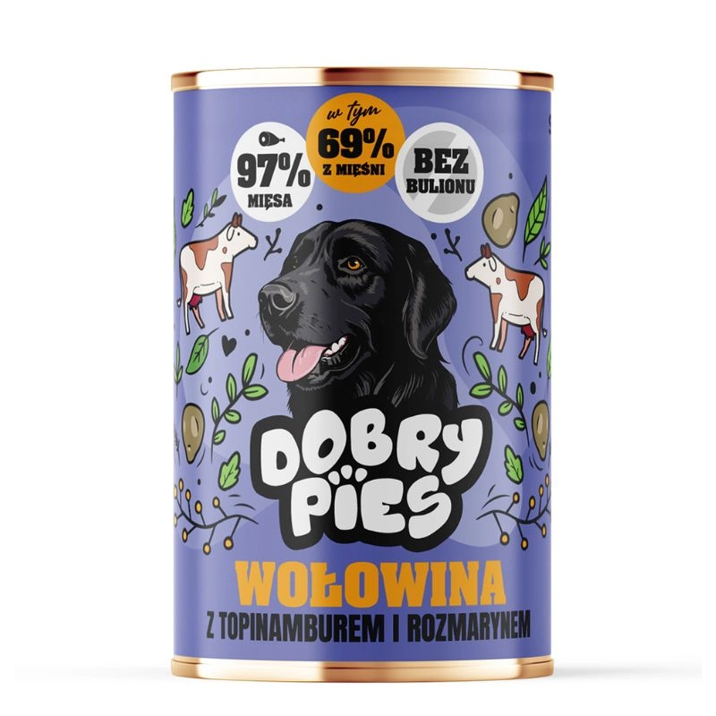 Dobry Pies wieprzowina, wołowina z topinamburem adult 400 g