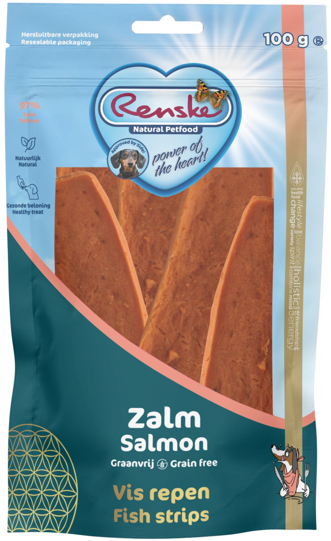 Renske Healthy Meat Strips łosoś 100 g
