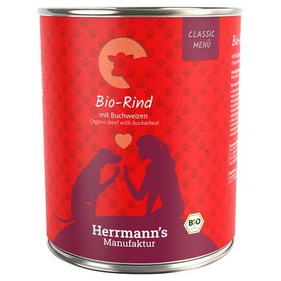 Herrmann's Classic Bio Menu wołowina z gryką 800 g × 12