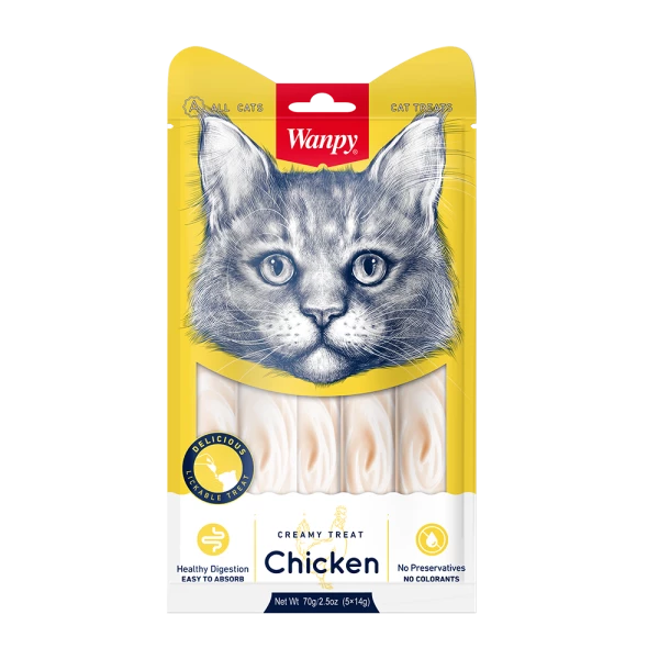Wanpy Creamy kurczak 14 g × 5