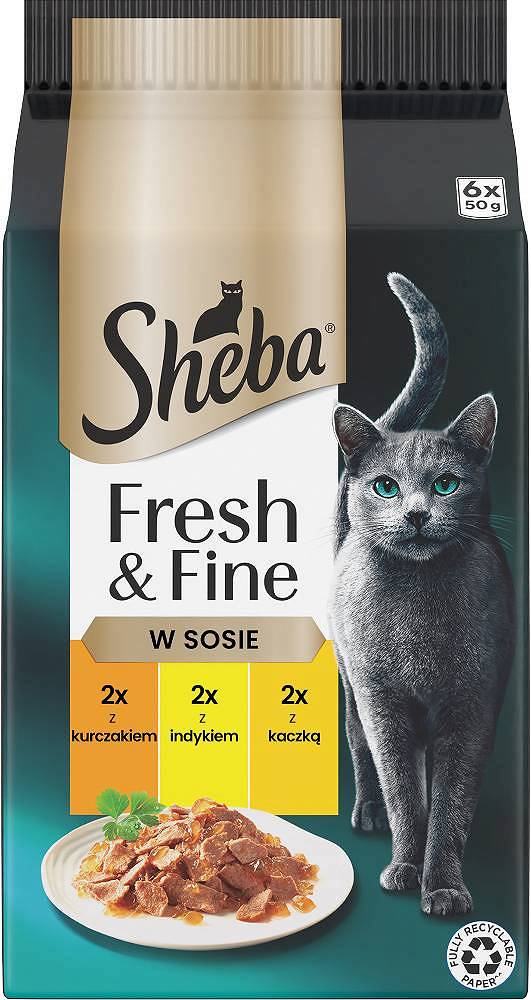 Sheba Fresh & Fine mix smaków w sosie adult 50 g × 6