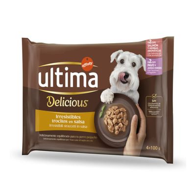 Ultima Delicious indyk, łosoś adult małe rasy 100 g × 44