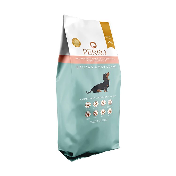 Perro kaczka z batatem adult małe rasy 1 kg