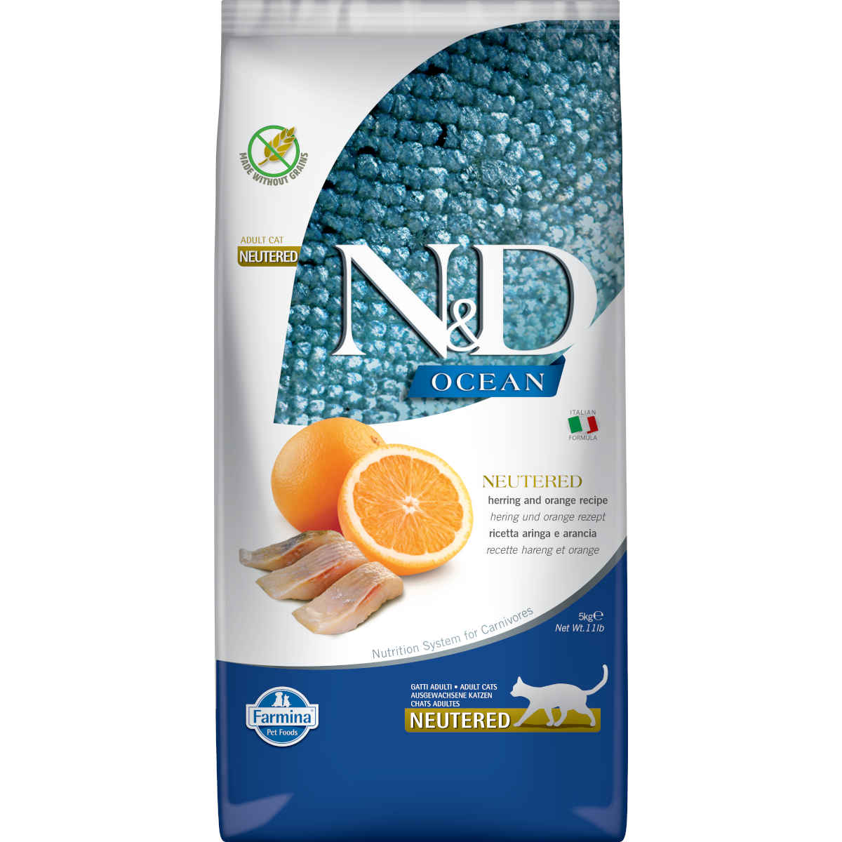 Farmina N&D Ocean Sterilised śledź z pomarańczą adult 5 kg