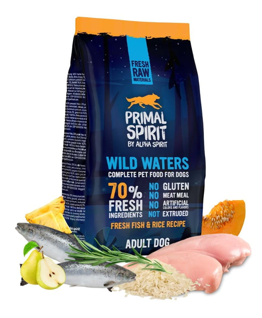 Primal Spirit Wild Waters kurczak, ryba adult 1 kg