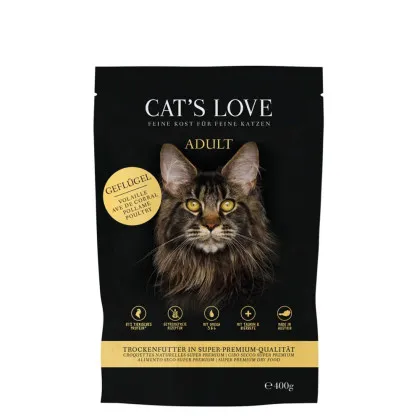 CAT'S LOVE Digestive Hairball drób adult 400 g