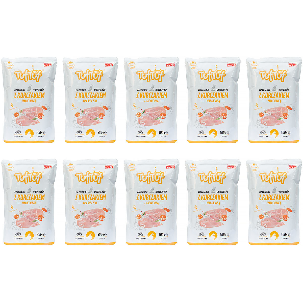 Tuf Tuf kurczak z marchewką 500 g × 10