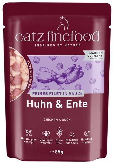 Catz Finefood Feines Filet kaczka, kurczak w sosie 85 g