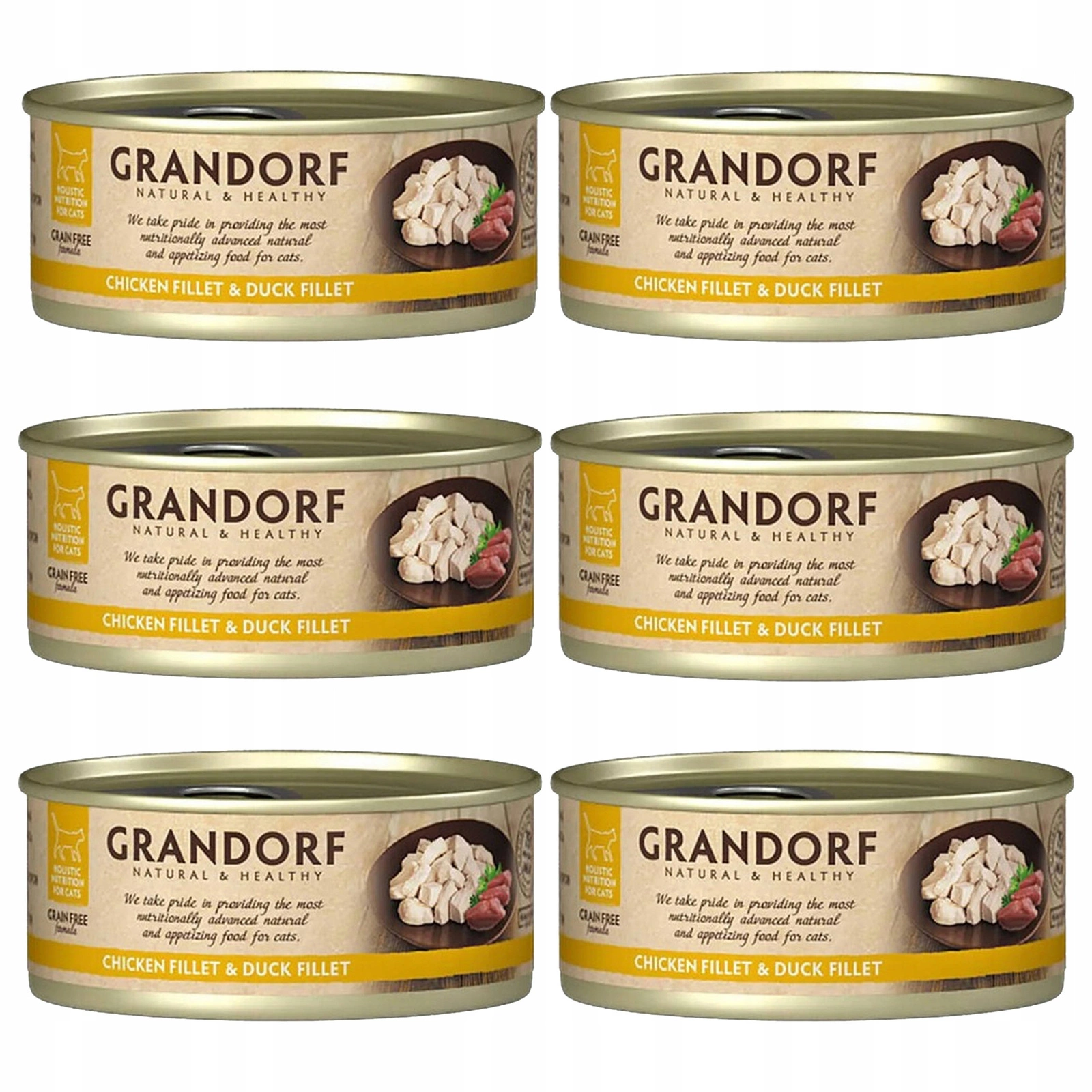 Grandorf kaczka, kurczak kawałki 70 g × 6