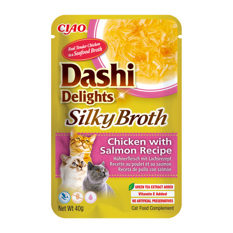 Inaba Dashi Delights Digestive kurczak, łosoś w bulionie 40 g