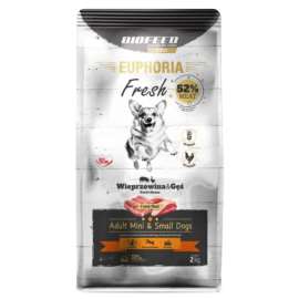 BioFeed Euphoria Fresh Meat wieprzowina, gęś adult małe rasy 2 kg