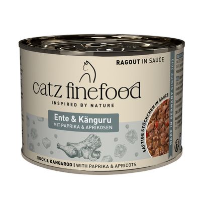 Catz Finefood Ragout kaczka, kangur w sosie adult 190 g × 6