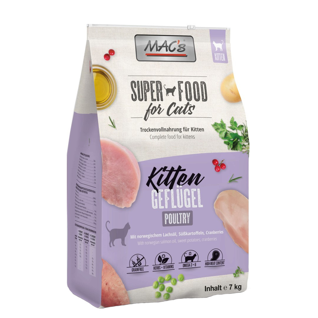 MAC's Super Food for Cats drób kitten 7 kg