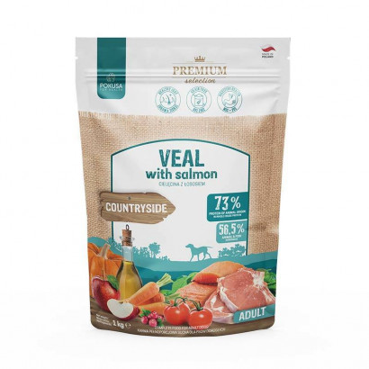 Pokusa Premium Selection cielęcina, łosoś adult 1 kg