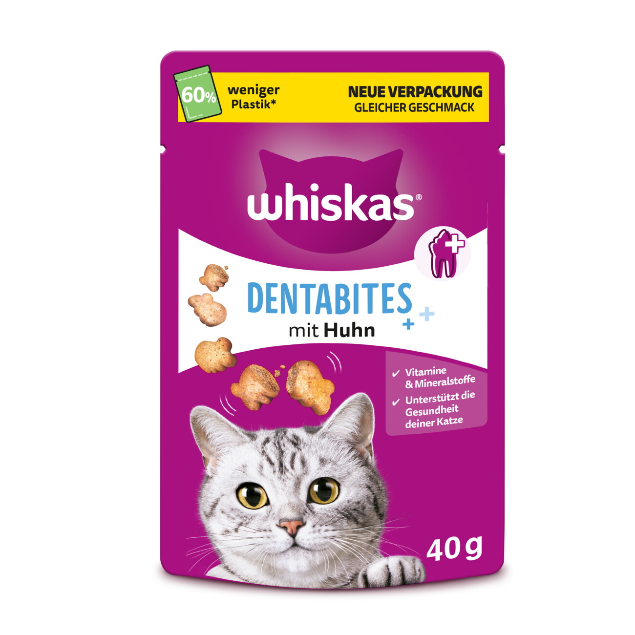 Whiskas Dentabites Dental kurczak 40 g × 6