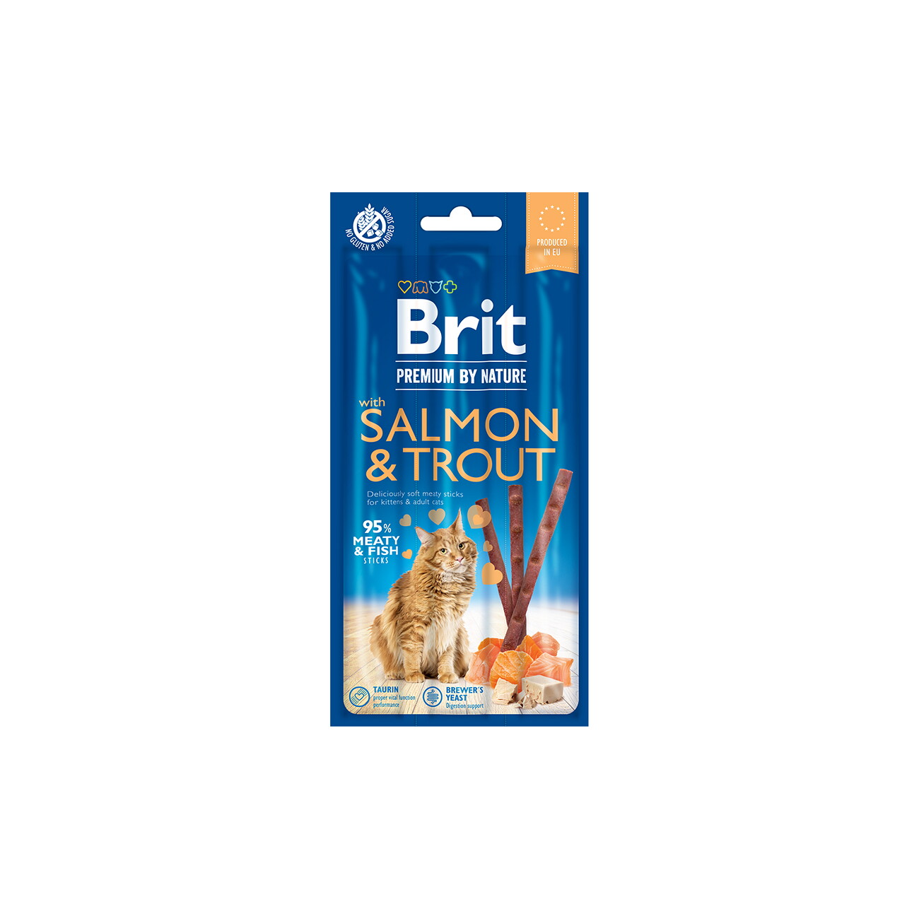 Brit Premium by Nature pstrąg, łosoś 5 g × 3