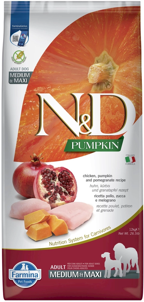 Farmina N&D Pumpkin kurczak adult średnie i duże rasy 12 kg