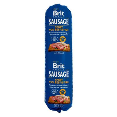 Brit Premium Sausage wołowina, ryba adult 800 g × 12