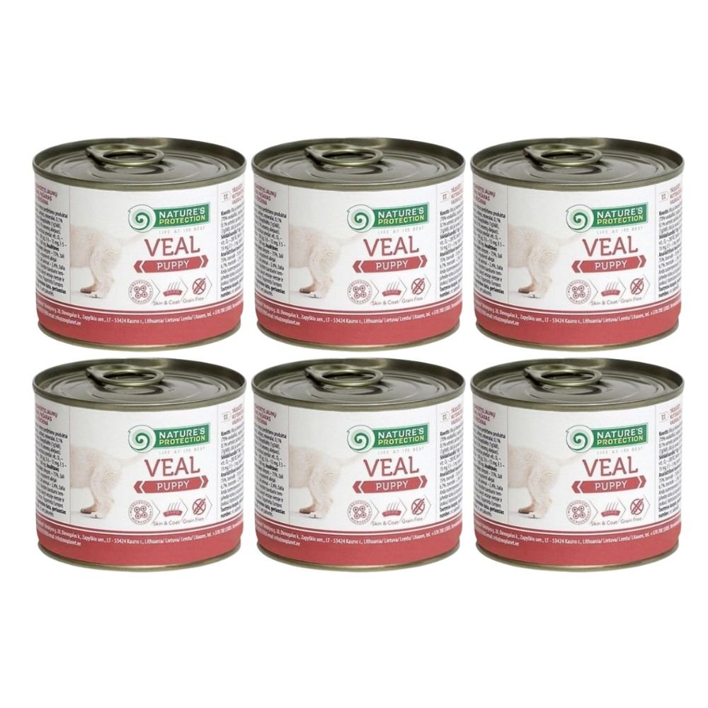 Nature's Protection cielęcina puppy 200 g × 6