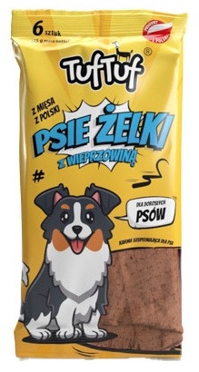 Tuf Tuf Psie Żelki wieprzowina 13 g × 6